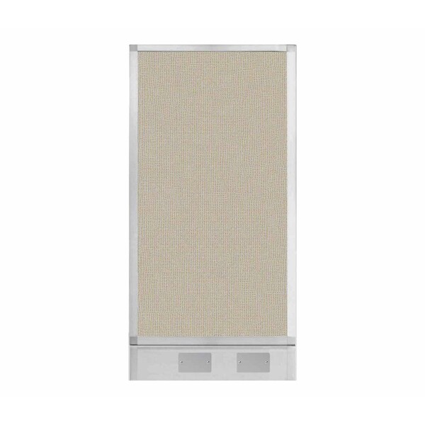 Hush Panel Configurable Cubicle Partition 2' x 4' Sand Fabric w/ Cable Channel